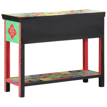vidaXL Πολύχρωμο Τραπέζι Κονσόλας 100x30x75cm από Στερεό Ξύλο Μάνγκο