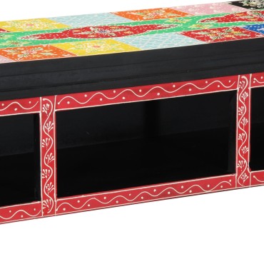 vidaXL Τηλεοπτική Κονσόλα Τοίχου Πολύχρωμη 100x30x22cm Κατασκευασμένη από Ξύλο