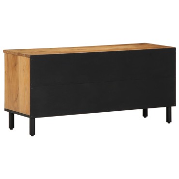 vidaXL Ντουλάπι TV με ράφι Καφέ 100x33x46cm Στερεό ξύλο μάνγκο 1 τεμ.