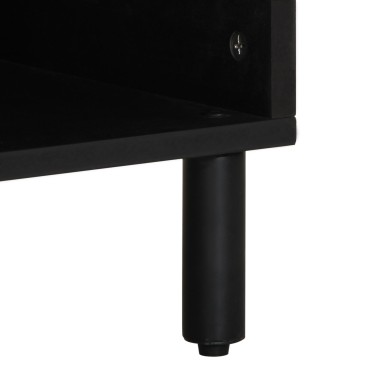 vidaXL Ντουλάπι TV με ράφι Καφέ 100x33x46cm Στερεό ξύλο μάνγκο 1 τεμ.