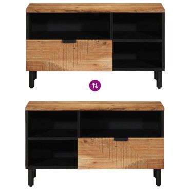 vidaXL Καναπές τηλεόρασης 80x33,5x46cm Μασίφ ξύλο ακακίας