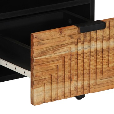 vidaXL Ντουλάπα τηλεόρασης 100x33,5x46cm Μασίφ ξύλο ακακίας