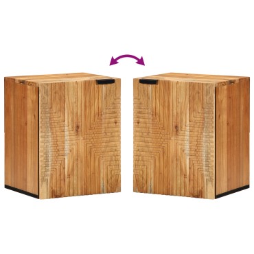 vidaXL Κρεμαστό Ντουλάπι Μπάνιου 38x33,5x48cm Μασίφ Ξύλο Ακακίας 1 τεμ.