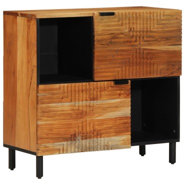 vidaXL Πλαϊνό γραφείο Καφέ 80x33,5x75cm Στερεό ξύλο μάνγκο