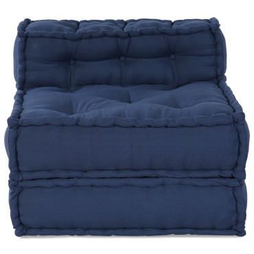 vidaXL Μοντέρνος Πουφ Indigo 70x70x54 Υφασμάτινος 70x70x54cm