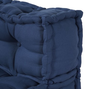 vidaXL Μοντέρνος Πουφ Indigo 70x70x54 Υφασμάτινος 70x70x54cm