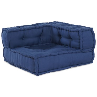 vidaXL Μοντέρνα Πουφ Indigo 140x70x36 Υφάσματος 140x70x36cm