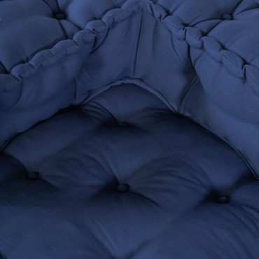 vidaXL Μοντέρνα Πουφ Indigo 140x70x36 Υφάσματος 140x70x36cm