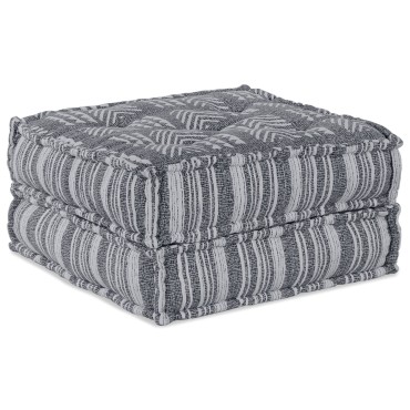vidaXL Μοντέρνος Πουφ Γκρί 70x70x36 Ύφασμα 70x70x36cm