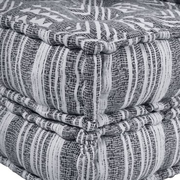 vidaXL Μοντέρνος Πουφ Γκρί 70x70x36 Ύφασμα 70x70x36cm