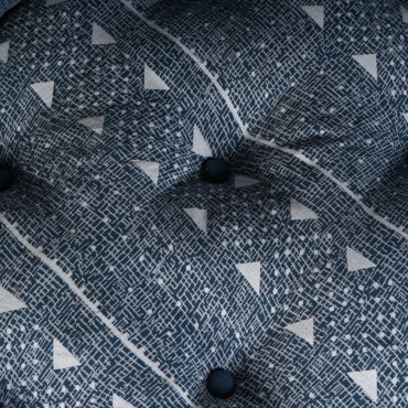 vidaXL Μοδάτος Πουφ Indigo 70x70x54 Υφασμάτινος 70x70x54cm