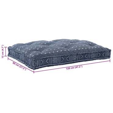 vidaXL Μαξιλάρι Παλέτας Ινδικό 120x80x12cm Υφασμάτινο