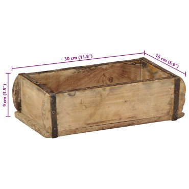 vidaXL Δίσκος 30x15x9 cm από Ανακυκλωμένο Ξύλο