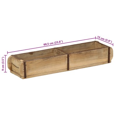 vidaXL Δίσκοι 4 τεμ 60,5x15x9 cm Στραβωμένο Ξύλο