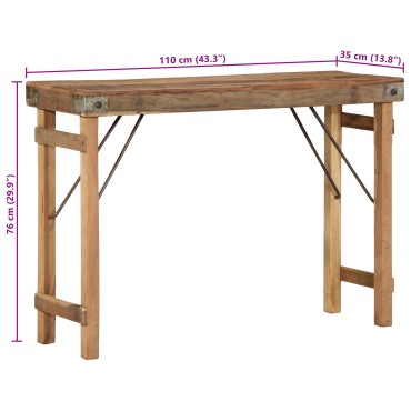 vidaXL Κονσόλα 110x35x76cm Μασίφ Ξύλο Ανακυκλωμένο 1 τεμ.