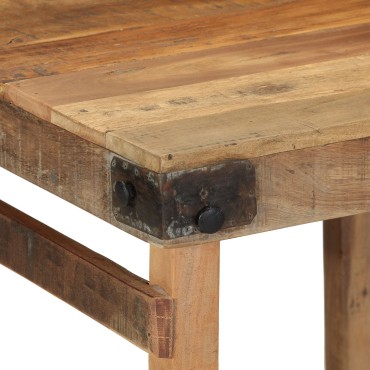 vidaXL Τραπέζι Φαγητού 55x60x76cm Σταθερό Ξύλο Ανακυκλωμένο 1 τεμ.