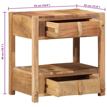 vidaXL Κομοδίνο 43x32x46cm Ξύλο Μοναδικό 1 τεμ.
