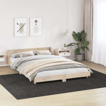 vidaXL Χαλιά Shaggy με Λατέξ Στην Πίσω Όψη Σκούρο Γκρί 240x340 εκ