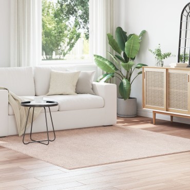 vidaXL Χαλί Shaggy με Λατέξ Κρέμ 200x200cm
