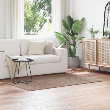 vidaXL Χαλιά Σαγκί με Λάτεξ Μπλάκινγκ Καφέ 120x170cm