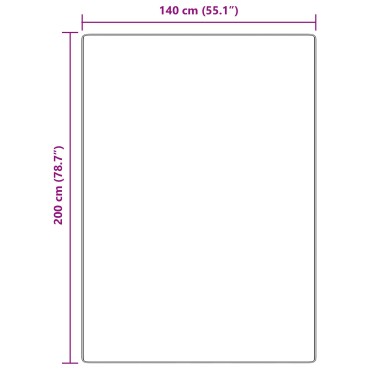 Χαλί shaggy vidaXL με λατέξ καφέ 140x200 εκ