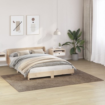 vidaXL Χαλιά Shaggy με Λάτεξ Καφέ 160x230cm