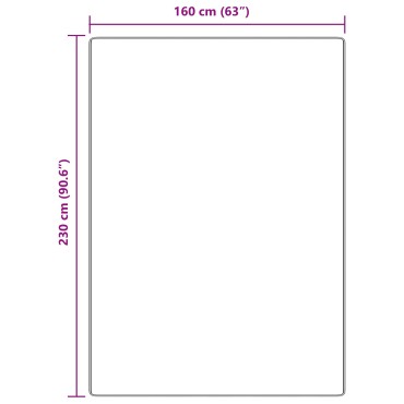 vidaXL Χαλιά Shaggy με Λάτεξ Καφέ 160x230cm