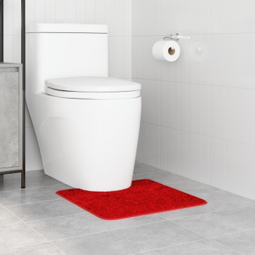 vidaXL Πατάκι Μπάνιου U-Σχήματος Κόκκινο 50x50 cm Πολυπροπυλένιο Αντιολισθητικό