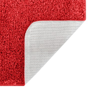 vidaXL Πατάκι Μπάνιου U-Σχήματος Κόκκινο 50x50 cm Πολυπροπυλένιο Αντιολισθητικό