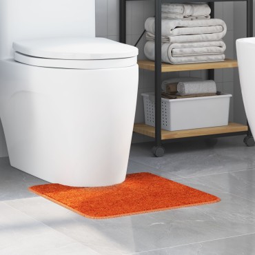 vidaXL Πατάκι μπάνιου U-σχήματος Σκούρο Γκρι 50x50 εκ Πολυπροπυλένιο Αντιολισθητικό