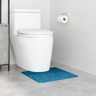 vidaXL Πατάκι Μπάνιου U-Σχήματος Μπλε 50x50 εκ. Πολυπροπυλένιο Αντιολισθητικό
