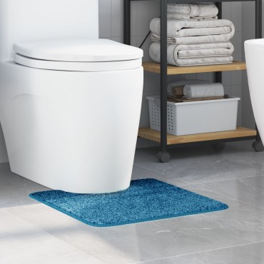vidaXL Πατάκι Μπάνιου U-Σχήματος Μπλε 50x50 εκ. Πολυπροπυλένιο Αντιολισθητικό