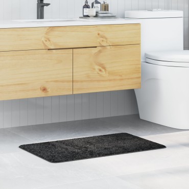 vidaXL Πατάκι Μπάνιου Ορθογώνιο Σκούρο Γκρι 50x80 εκ. Πολυπροπυλένιο Αντιολισθητικό