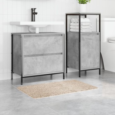vidaXL Πατάκι Μπάνιου Ορθογώνιο Κρεμ 50x80 cm Πολυπροπυλένιο Αντιολισθητικό