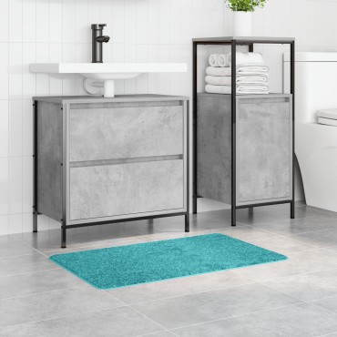 vidaXL Πατάκι Μπάνιου Ορθογώνιο Τιρκουάζ 50x80 εκ Πολυπροπυλένιο Αντιολισθητικό
