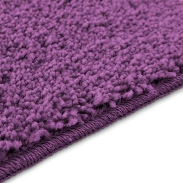 vidaXL Αντιολισθητικό μαξιλάρι μπάνιου Μοβ 50 x 80 cm PP
