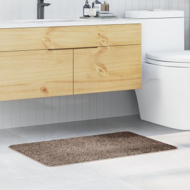 vidaXL Πατάκι Μπάνιου Ορθογώνιο Καφέ 60x90 εκ. Πολυπροπυλένιο Αντιολισθητικό