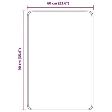 vidaXL Αντιολισθητικό μαξιλάρι μπάνιου Καφέ 60 x 90 cm PP