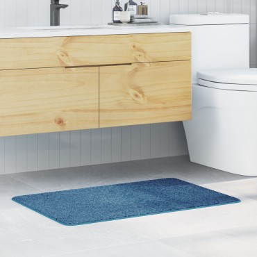 vidaXL Πατάκι Μπάνιου Ορθογώνιο Μπλε 60x90 εκ Πολυπροπυλένιο Αντιολισθητικό