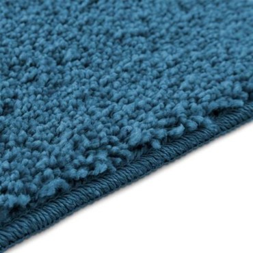 vidaXL Αντιολισθητικό μαξιλάρι μπάνιου Μπλε 60 x 90 cm PP