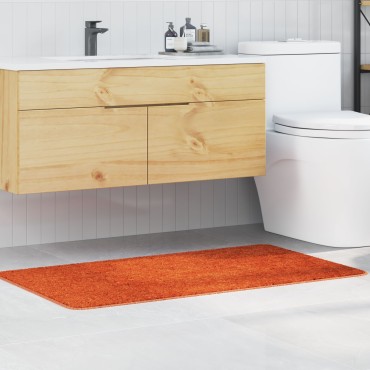 vidaXL Πατάκι Μπάνιου Ορθογώνιο Πορτοκαλί 70x120 εκ. Πολυπροπυλένιο Αντιολισθητικό