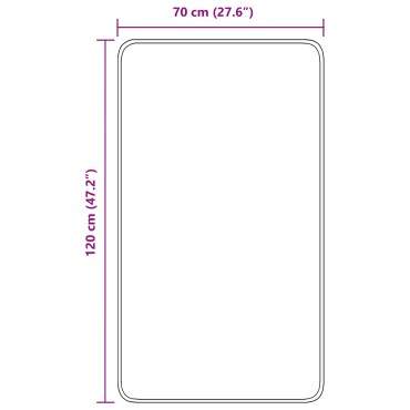 vidaXL Πατάκι Μπάνιου Ορθογώνιο Πορτοκαλί 70x120 εκ. Πολυπροπυλένιο Αντιολισθητικό