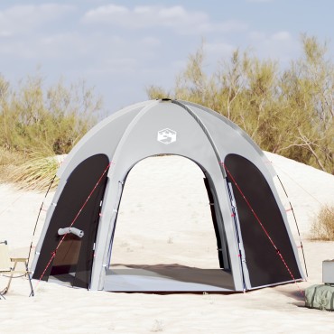 vidaXL Τέντα Πισίνας Γκρι 366x305 εκ. Αδιάβροχη