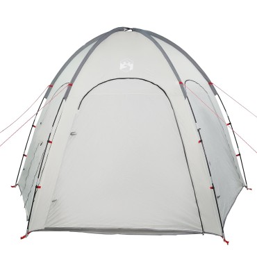 vidaXL Τέντα Πισίνας Γκρι 366x305 εκ. Αδιάβροχη