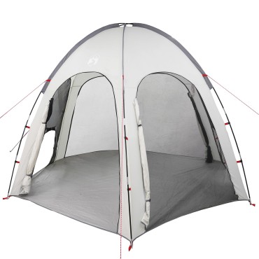 vidaXL Τέντα Πισίνας Γκρι 366x305 εκ. Αδιάβροχη