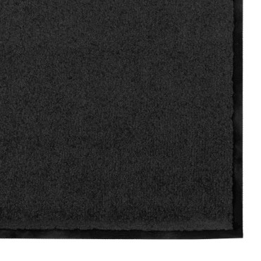 vidaXL Μαύρο Πατάκι Φιλικό για το Πλυντήριο 120x250 εκ