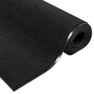 vidaXL Μαύρο Πατάκι Φιλικό για το Πλυντήριο 120x250 εκ