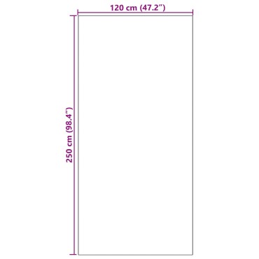 vidaXL Μαύρο Πατάκι Φιλικό για το Πλυντήριο 120x250 εκ