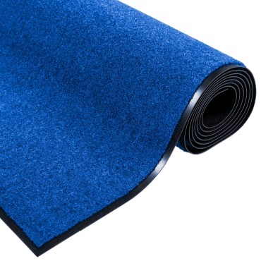 vidaXL Πατάκι πόρτας Πλενόμενο Μπλε 120x250 εκ