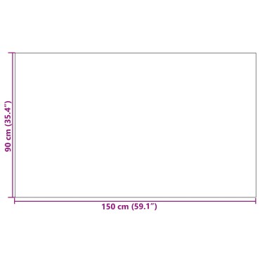 vidaXL Πατάκι πόρτας Ορθογώνιο Μπεζ 90x150 εκ.